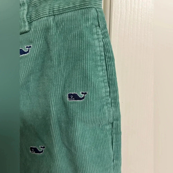 Vineyard Vines Boy’s Whale Embroidered Corduroy Club Pants Green Size 12 - Picture 3 of 5